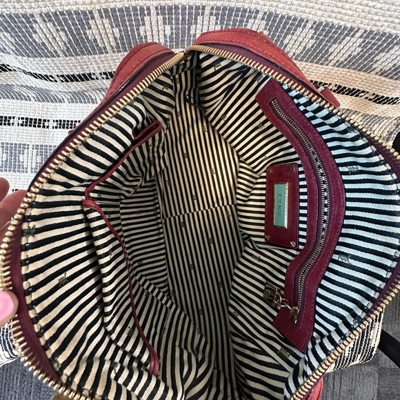 L.A.M.B. Red leather boston/bowler style bag - Picture 10 of 13